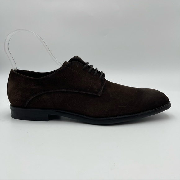 To Boot New York Amedeo Dark Brown Aero Suede Derby Shoes SZ 15-MSRP $399-NEW main image 4